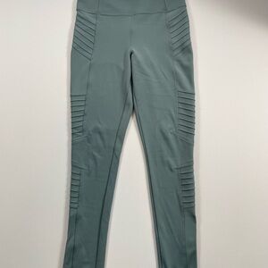 Athleta Delancey Moto Tight Leggings Dusty Sage Green Small Petite